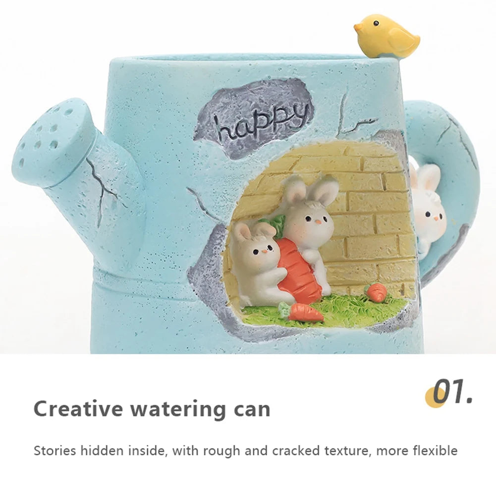 Cute Animal Resin Flower Pot Retro