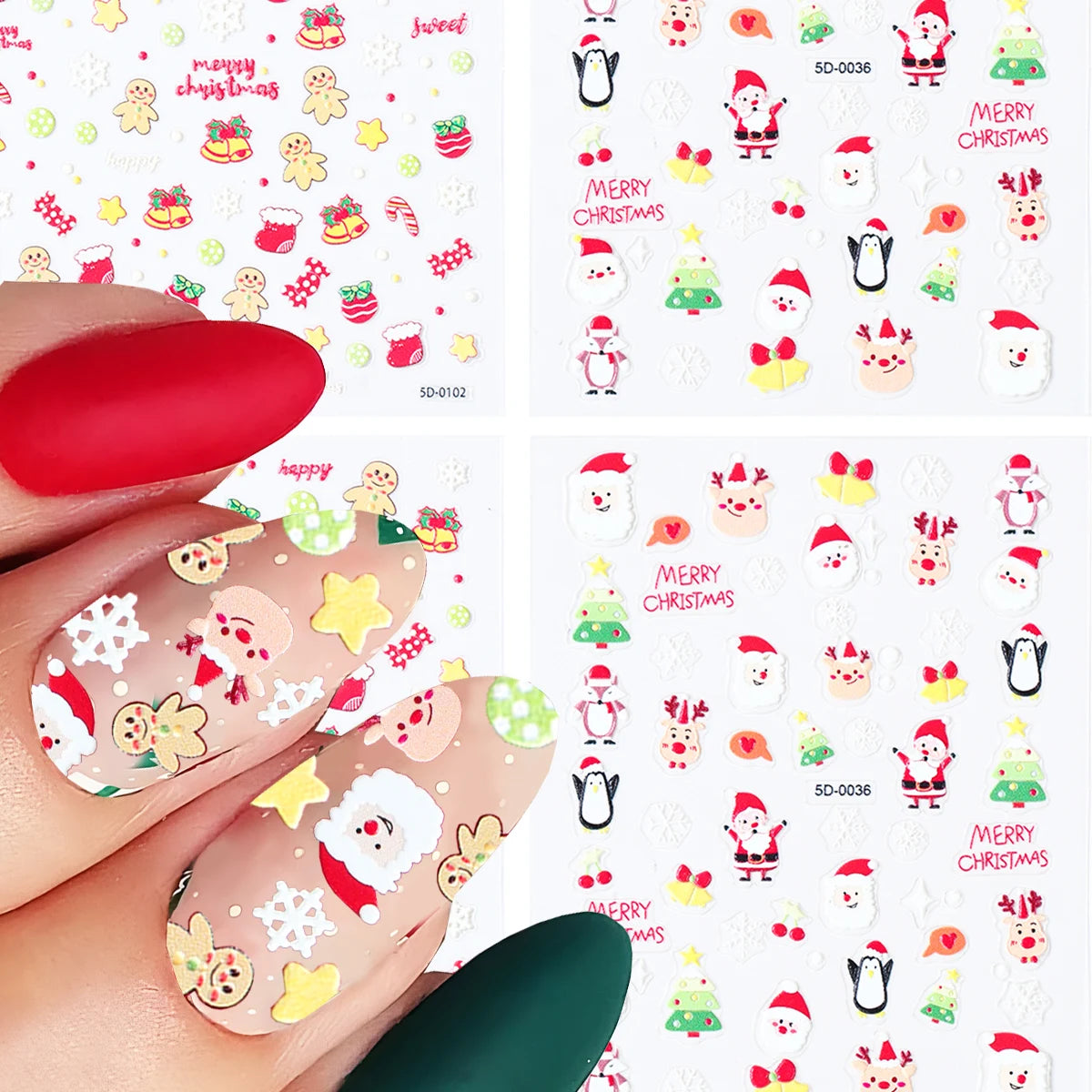 Christmas Santa Claus Manicure Patch