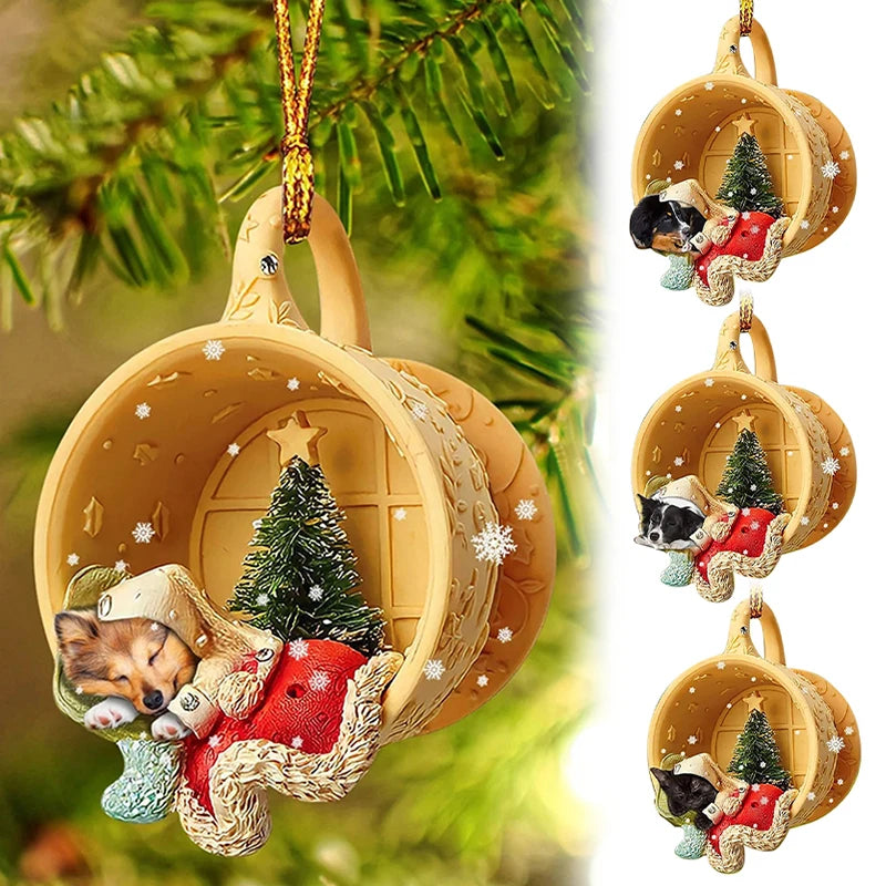 Dog Ornament Christmas Tree Hanging Pendants