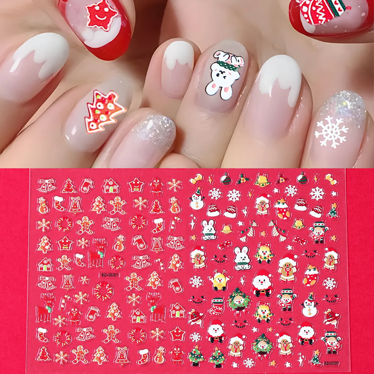 Christmas Santa Claus Manicure Patch