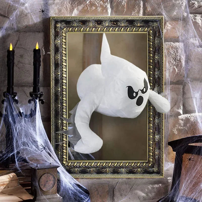 Halloween Cute Ghost Break The Window Deco