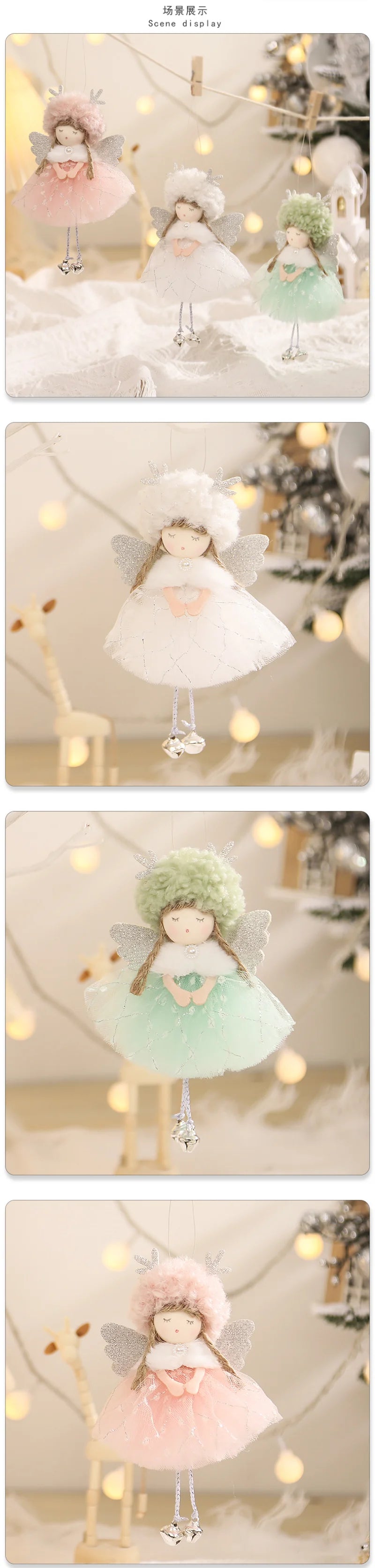 Christmas Angel Dolls  Ornaments Navidad 2022 Christmas Decoration for Home Natal Gifts Noel Deco