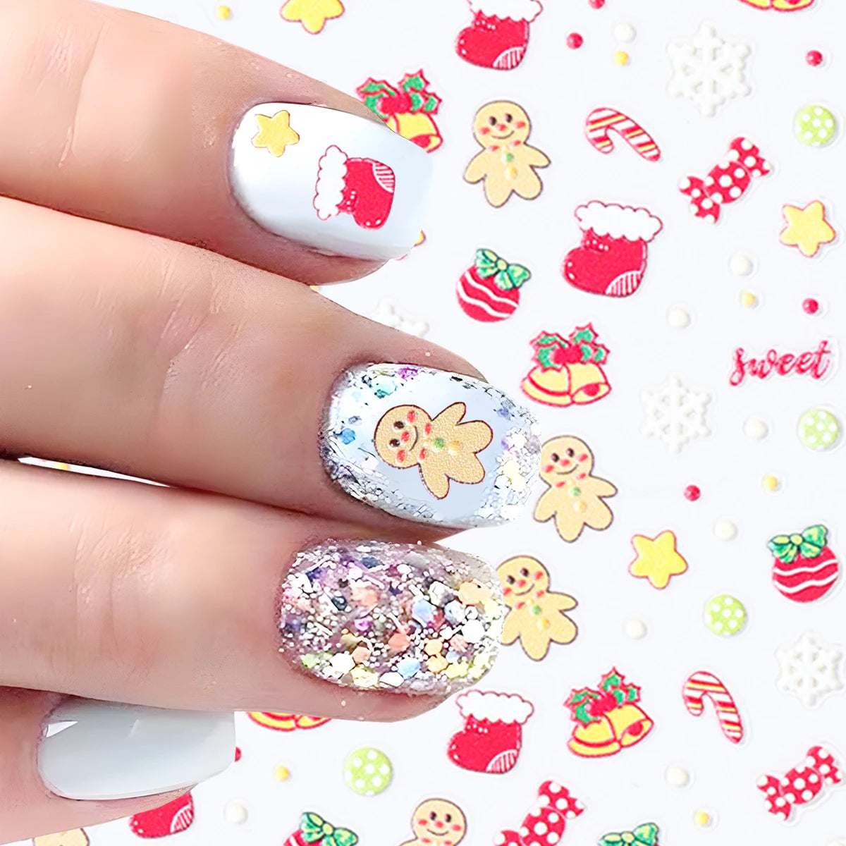 Christmas Santa Claus Manicure Patch