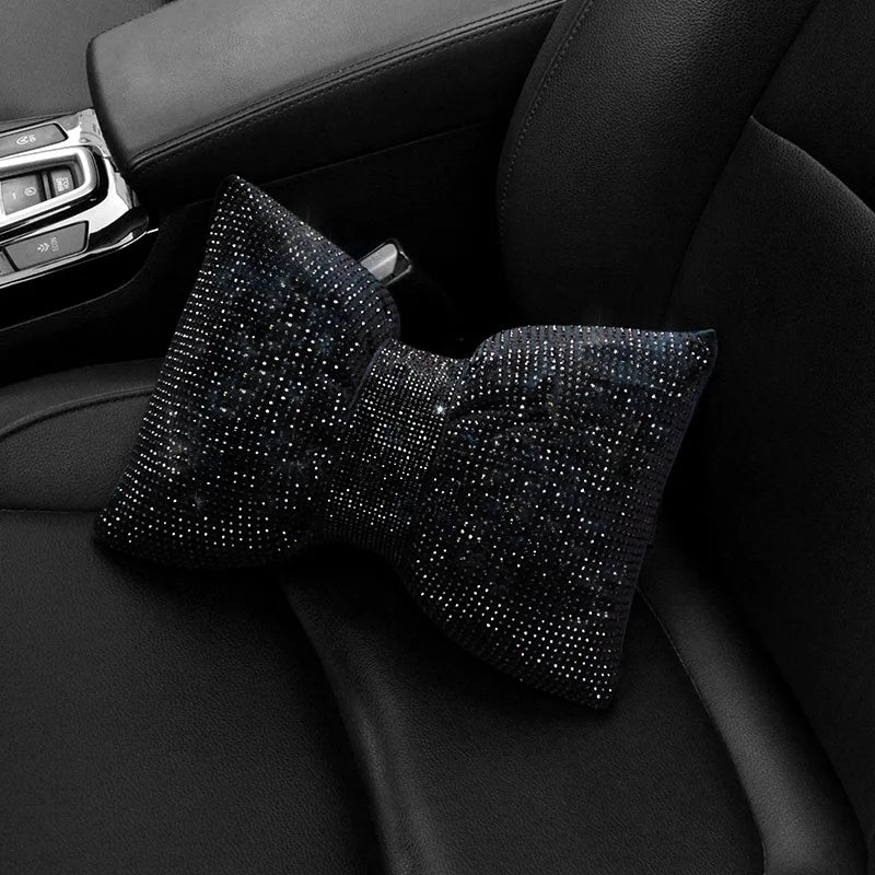 Diamond Crystal Bowknot  Neck Pillow with Soft  Rhinestone