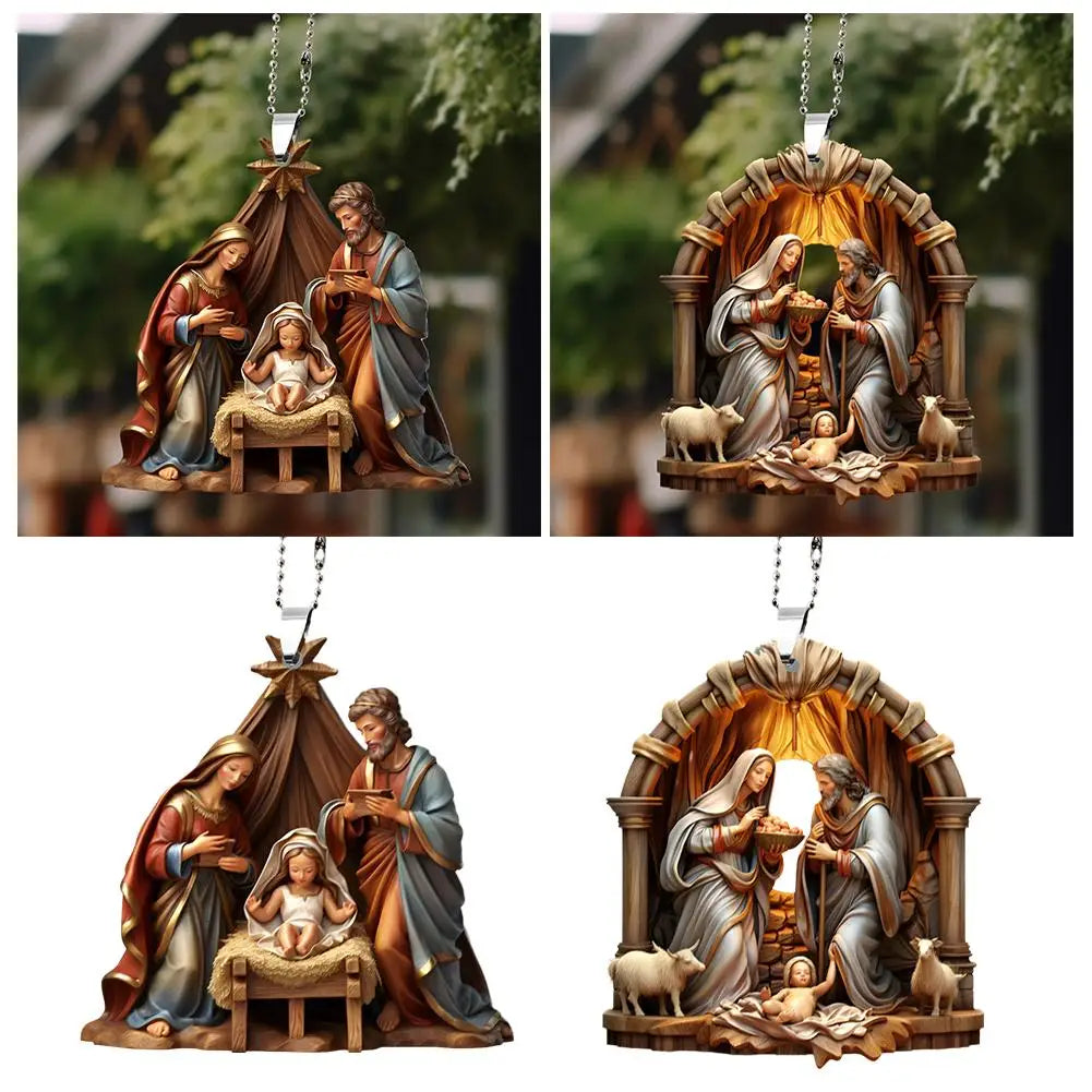 Christmas Nativity Scene Ornaments The Birth Of Jesus