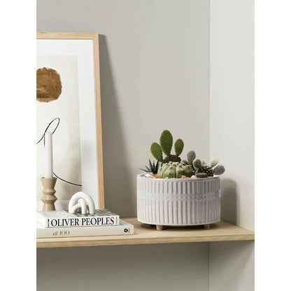 Ceramic Indoor Plant Pot with Drainage Set of 2
