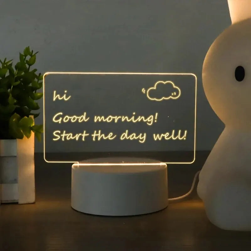 Creative LED Writing Board Notepad, 3D Visual Desk Lamp