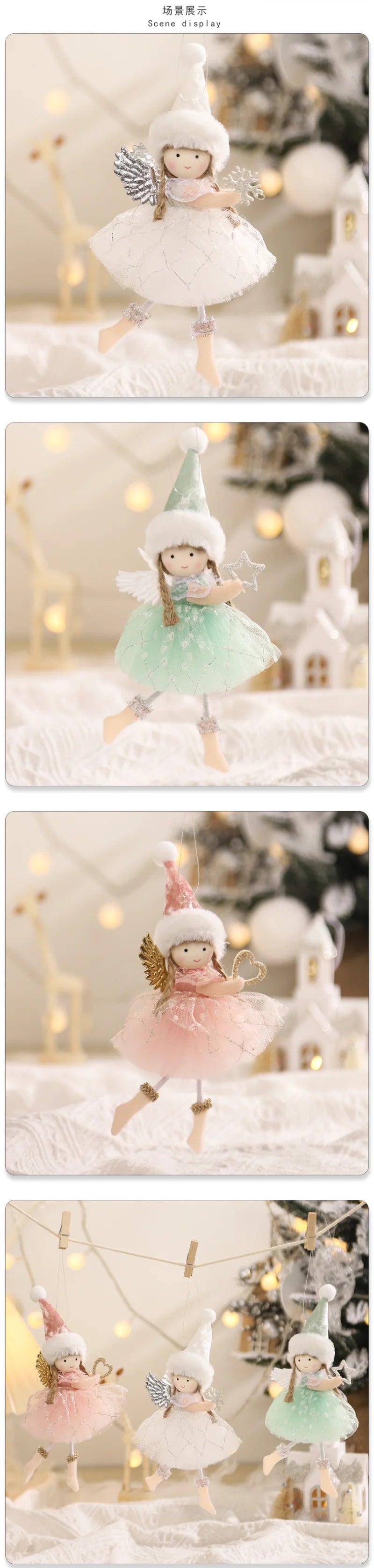 Christmas Angel Dolls  Ornaments Navidad 2022 Christmas Decoration for Home Natal Gifts Noel Deco