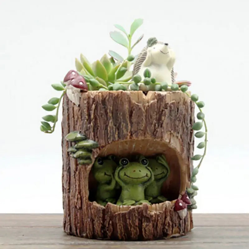 Cute Animal Resin Flower Pot Retro