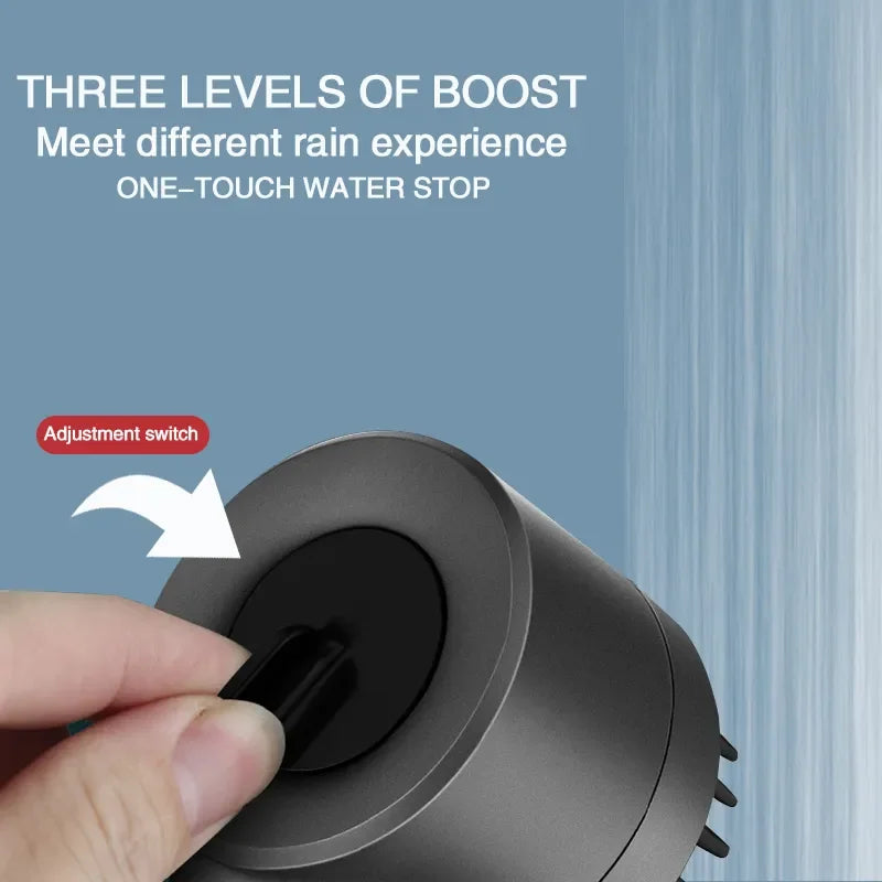 XIAOMI High Pressurized Filter Shower Head 3-mode Adjustable Spray With Massage Brush Rain Faucet Shower Set Bathroom Accessory