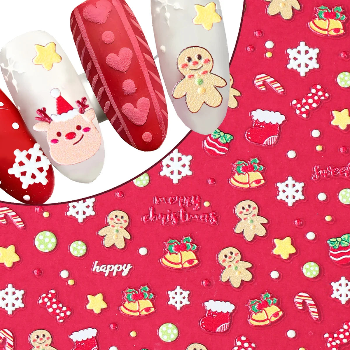 Christmas Santa Claus Manicure Patch