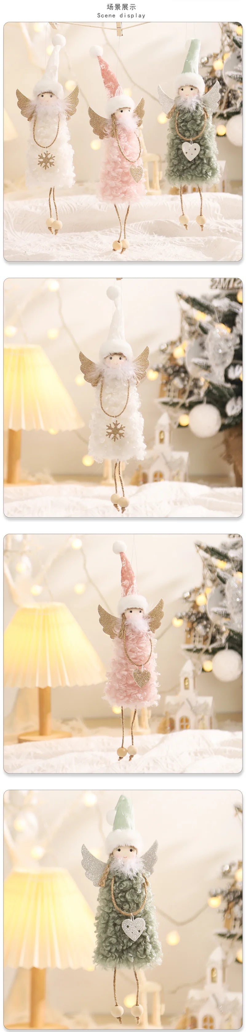 Christmas Angel Dolls  Ornaments Navidad 2022 Christmas Decoration for Home Natal Gifts Noel Deco