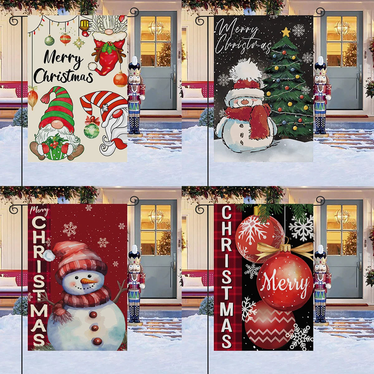 Christmas Garden Flags