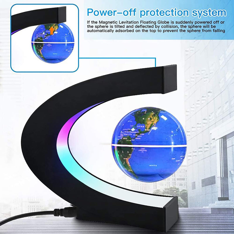 Magnetic Floating Levitation Globe LED World Map Electronic Anti Gravity Lamp