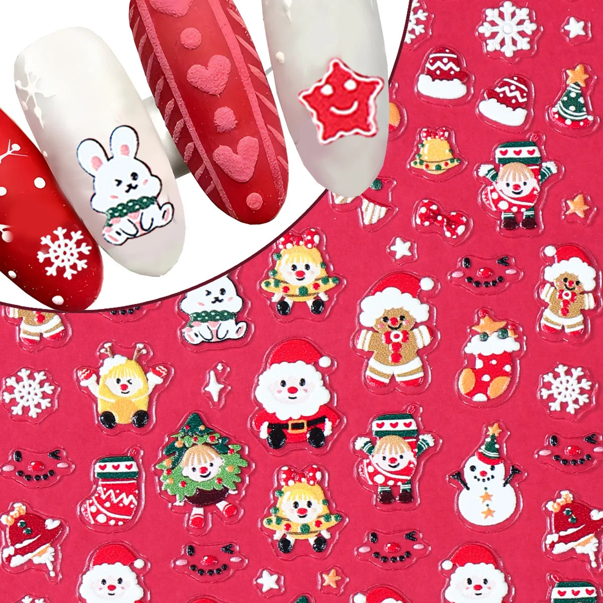 Christmas Santa Claus Manicure Patch