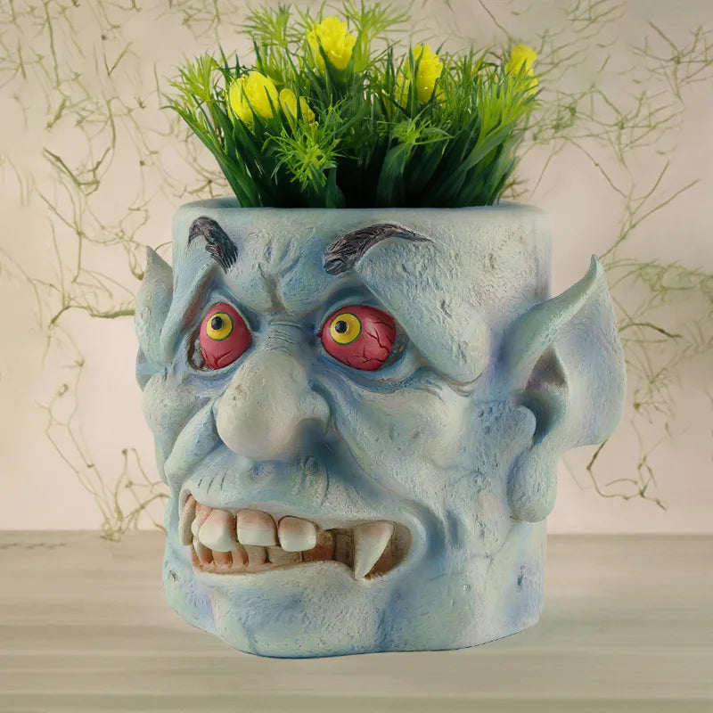 Human ghost face  balcony planter for Halloween/any other occasion