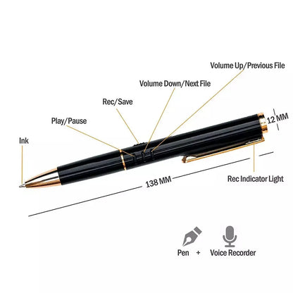 Telele Recording Pen 32GB 64G 128G Voice Recorder 