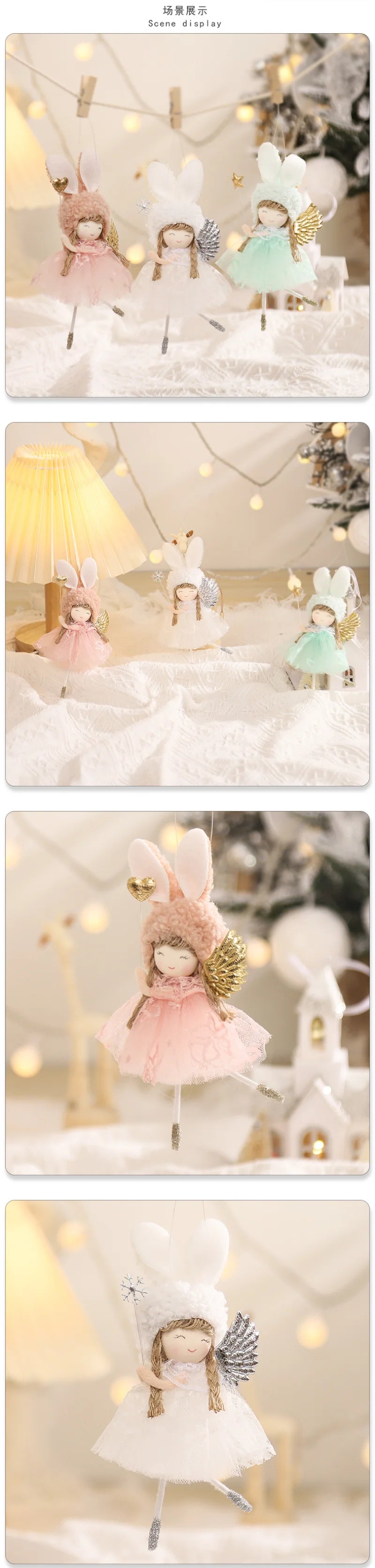 Christmas Angel Dolls  Ornaments Navidad 2022 Christmas Decoration for Home Natal Gifts Noel Deco