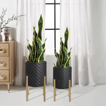 49258417586471Mid Century Planters for Indoor Plants, a Beautiful Set of 2