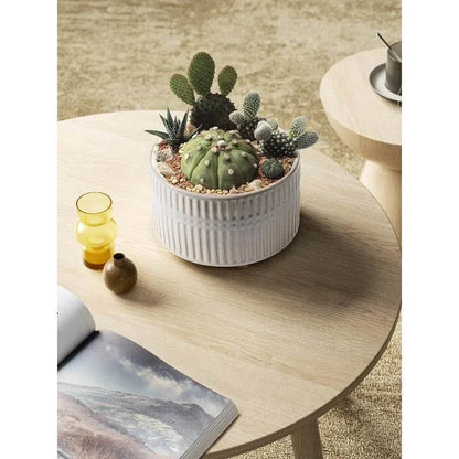 Ceramic Indoor Plant Pot with Drainage Set of 2