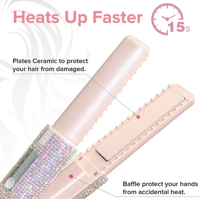 Electric USB Hair Straightening 2-In-1 Brush