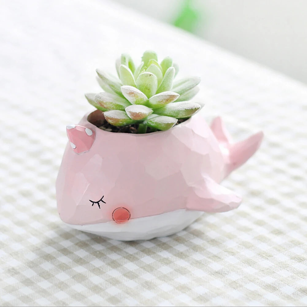 Cute Animal Resin Flower Pot Retro