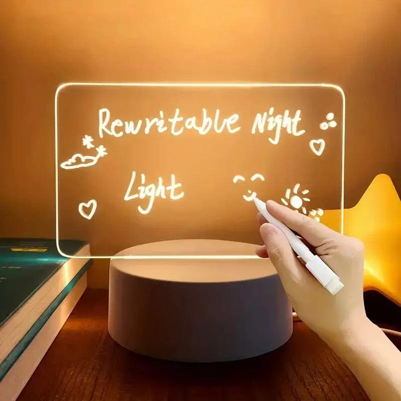 Creative LED Writing Board Notepad, 3D Visual Desk Lamp