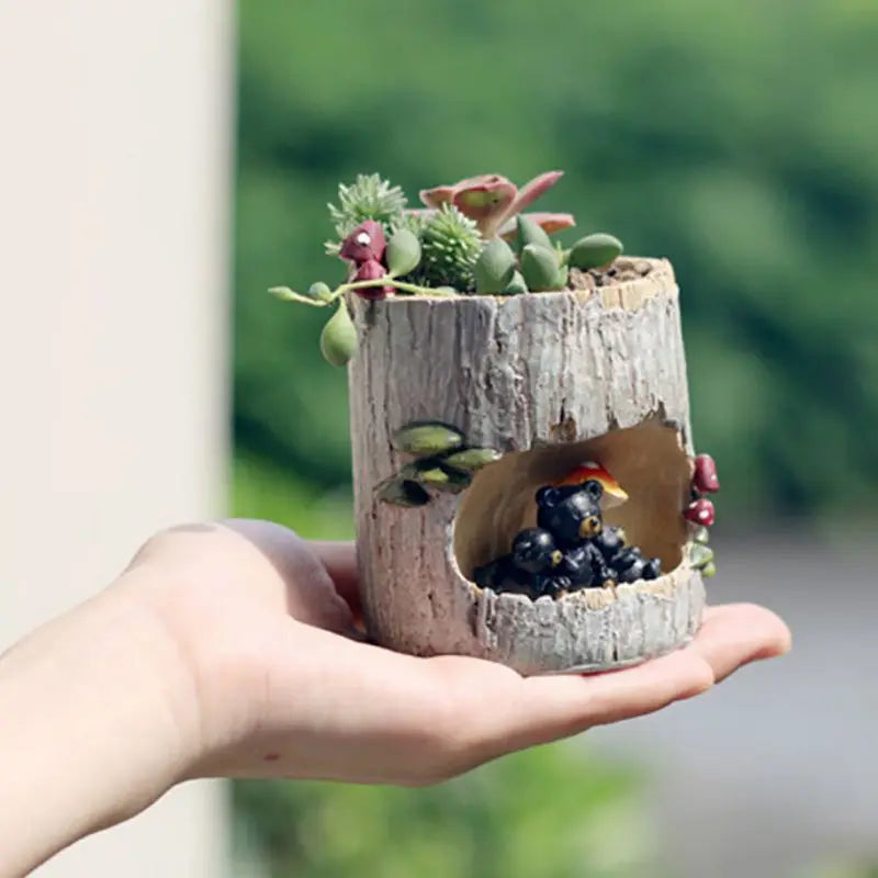 Cute Animal Resin Flower Pot Retro