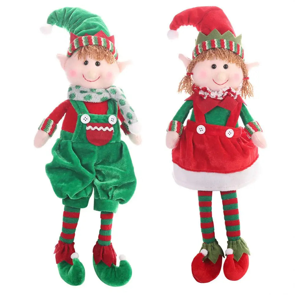 Big Christmas Plush Leg Elf Doll Boy  Elf Toy Doll