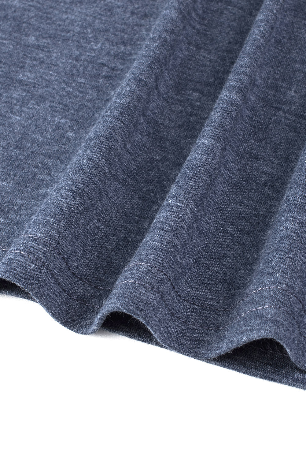 Grey Solid Color Crew Neck Tank Top