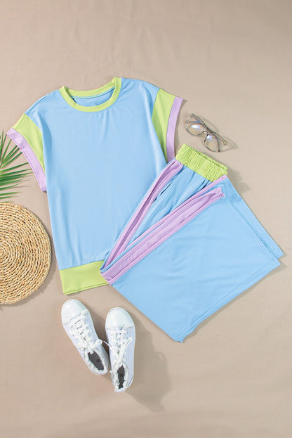 Sky Blue Color Block collection 