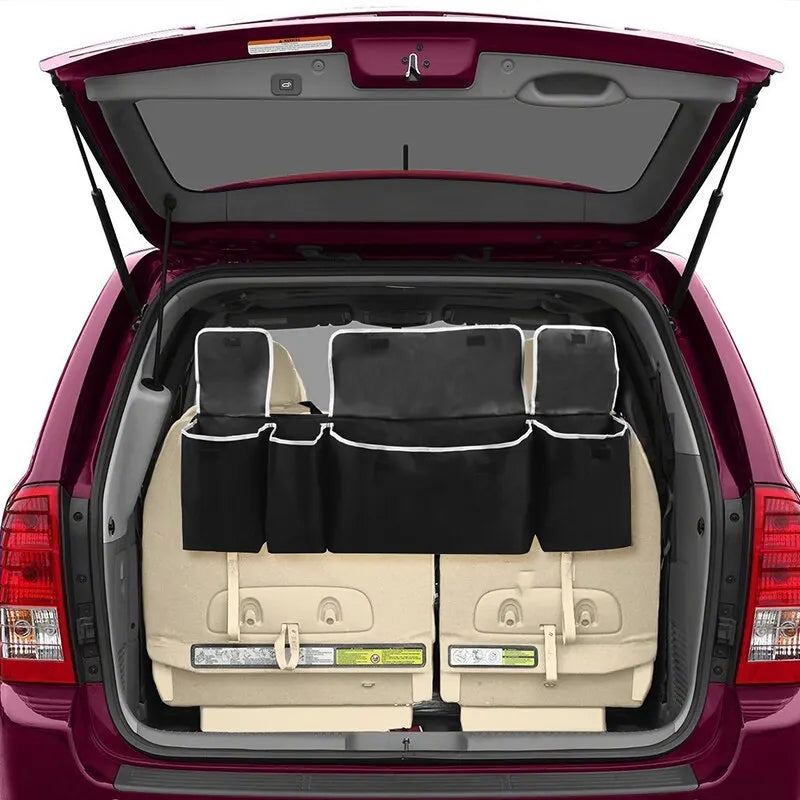 Car Trunk Organizer Backseat Storage Bag High Capacity Multi-Use Oxford Car Seat Back Organizers Automobile Interior