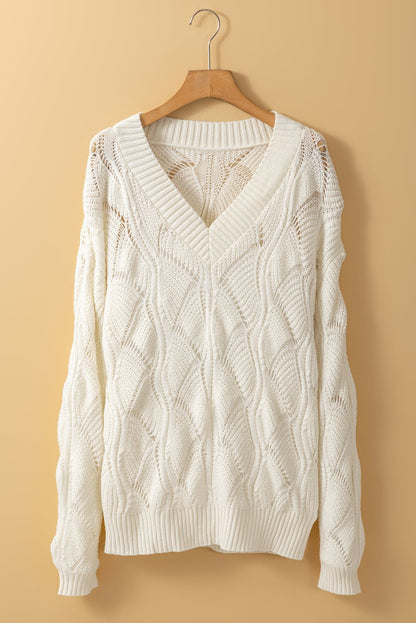 Neck Drop Shoulder Sweater