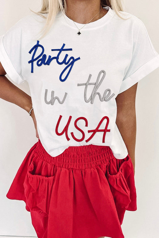 T-shirt graphique « White Party in the USA »