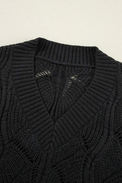 Neck Drop Shoulder Sweater