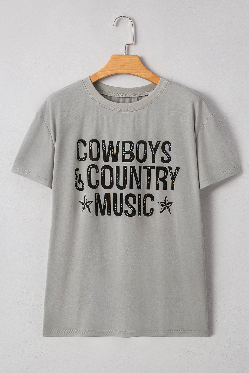 T-shirt ras du cou graphique High Cowboys &amp; Country Music – Ambiance western, style quotidien