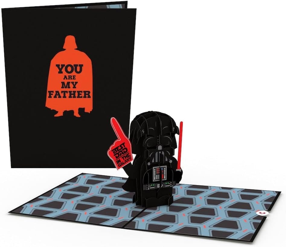 Star Wars™ Darth Vader™: Best Dad in the Galaxy Pop up Card, 5X7-3D Father'S Day Greeting Card, Celebration Cards, Pop-Up Birthday Card for Dad, Star Wars Birthday Card