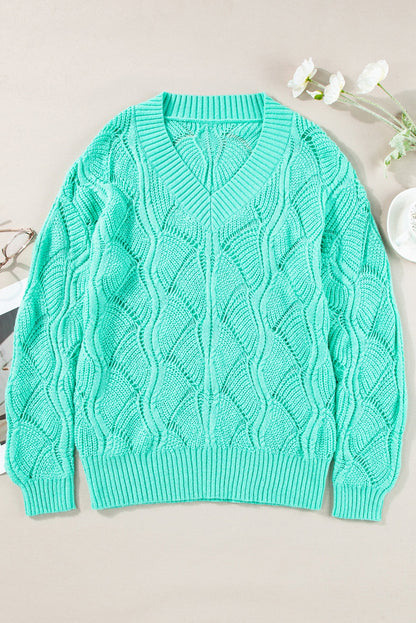 Neck Drop Shoulder Sweater