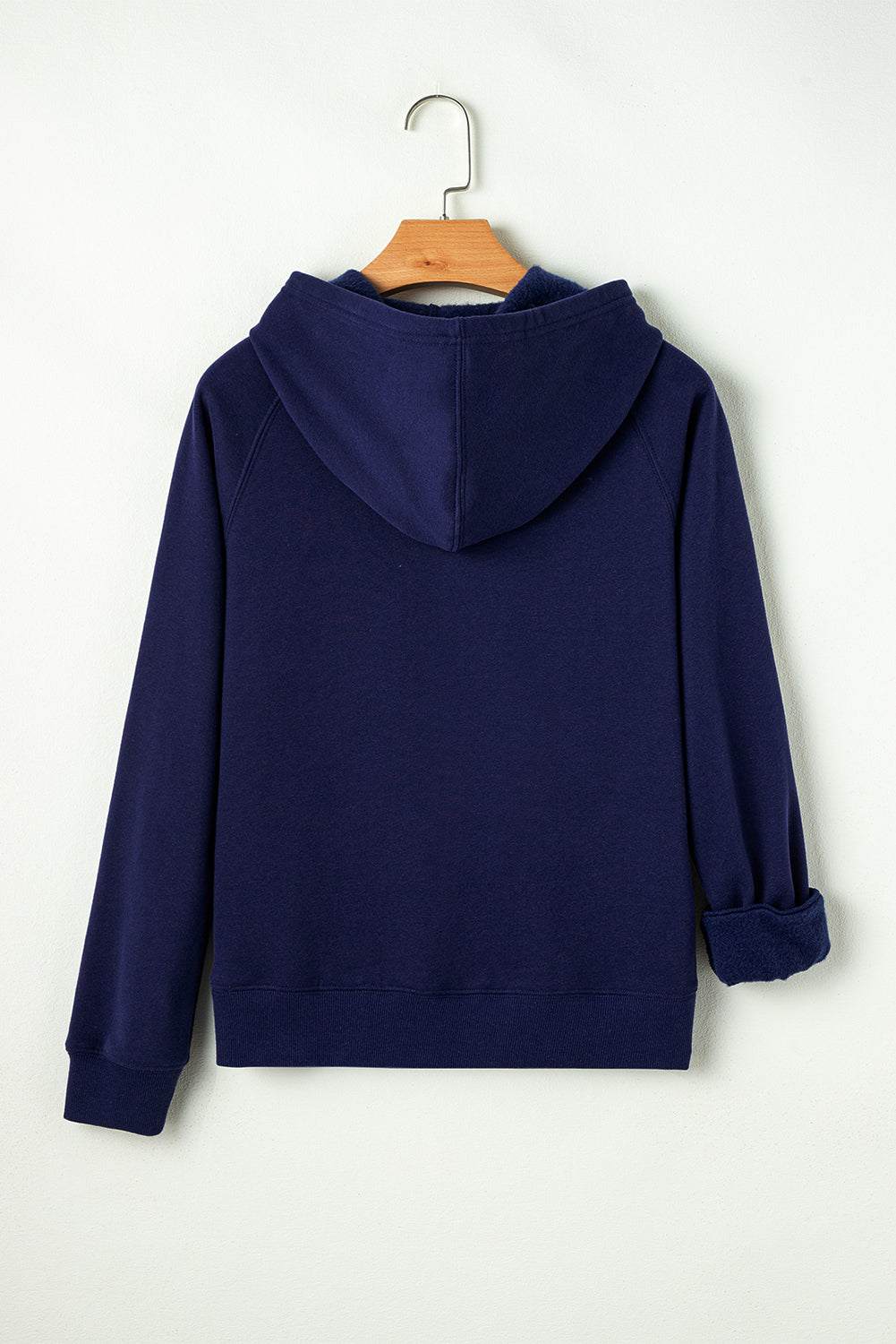 Light Grey Solid Color Fleece Lined Zip