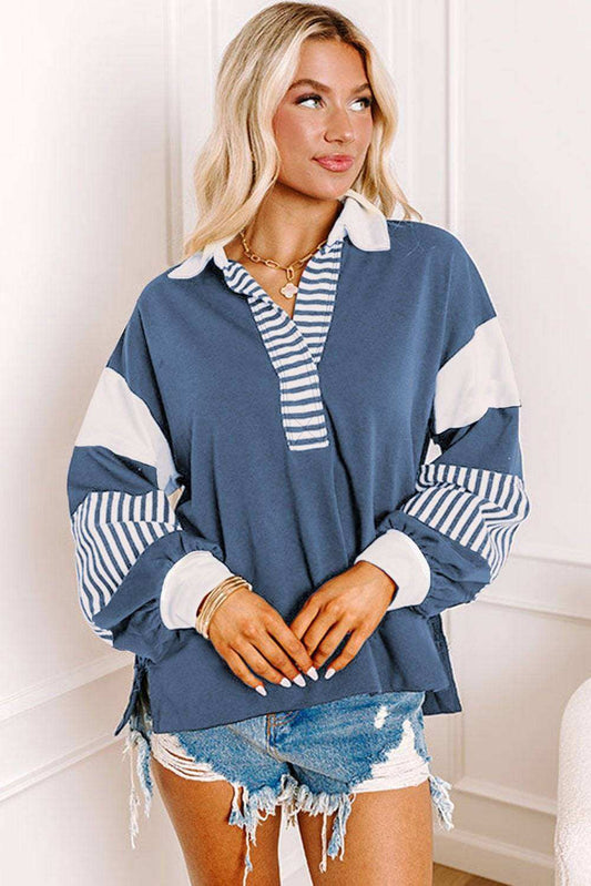 Sail Blue Striped with shorts view