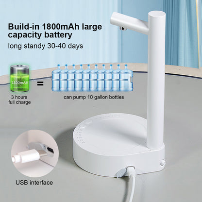 Electric Water Gallon Dispenser – Rechargeable USB Bottle Pump for Desk & Travel | 1800mAh Battery | Type-C Charging