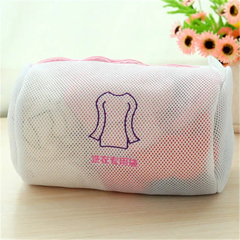 Fine Mesh Embroidered Bra Lingerie Underwear Dirty Clothes Laundry Bags Washing Machine Washable Mesh Laundry Basket Bag Clean