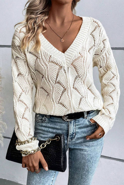 Neck Drop Shoulder Sweater