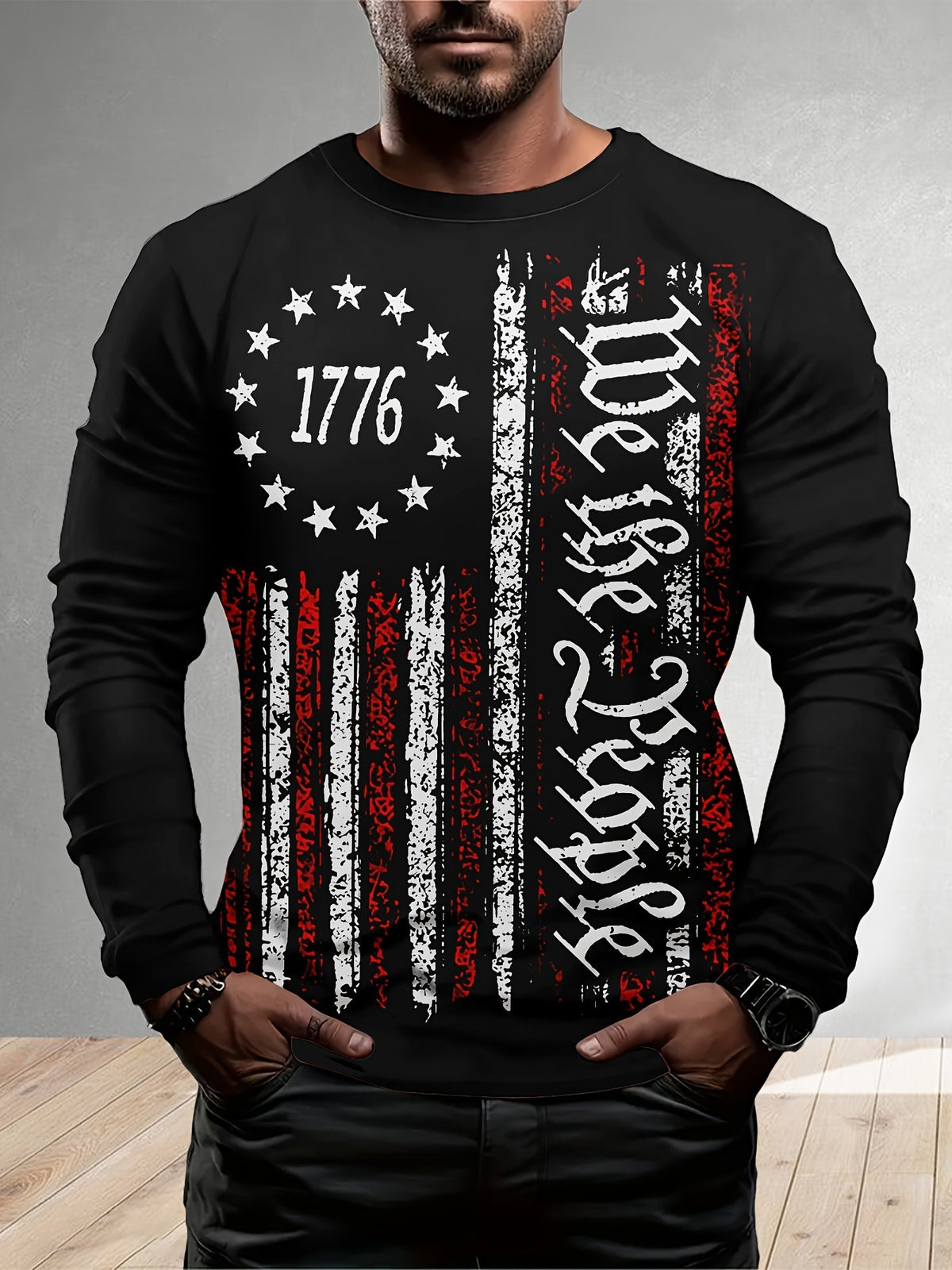 Long Sleeve Men's Daily Casual Style XINGX Printing