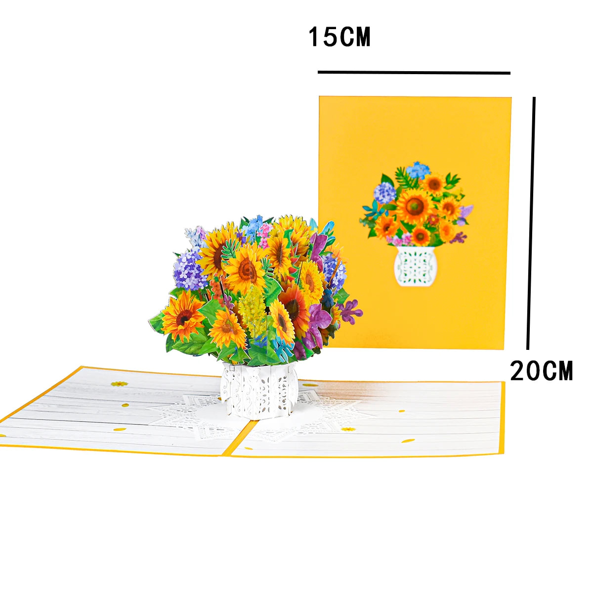 3D Pop up Mothers Day Cards Gifts Floral Bouquet Greeting Cards Flowers for Mom Wife Birthday Sympathy Get Well