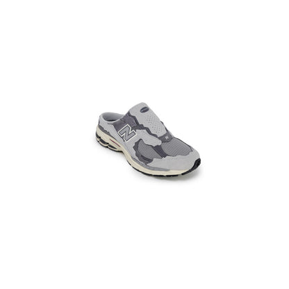 New Balance Men Sneakers - Grey Leather Sport Shoes with Rubber Sole