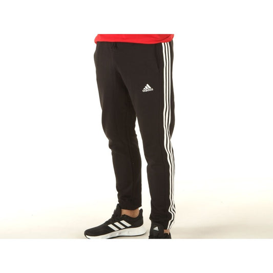 Pantalon Adidas en coton noir imprimé pour homme | Coupe à lacets avec poches