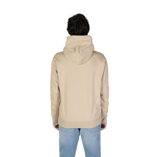 New Balance Men Sweatshirt – Beige Turtleneck Pullover with Long Sleeves & Front Pockets  Fall/Winter Designer Comfort