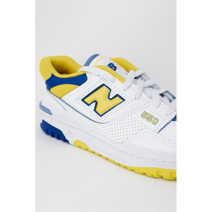 New Balance Women Sneakers - Yellow Faux Leather Lace-Up Shoes