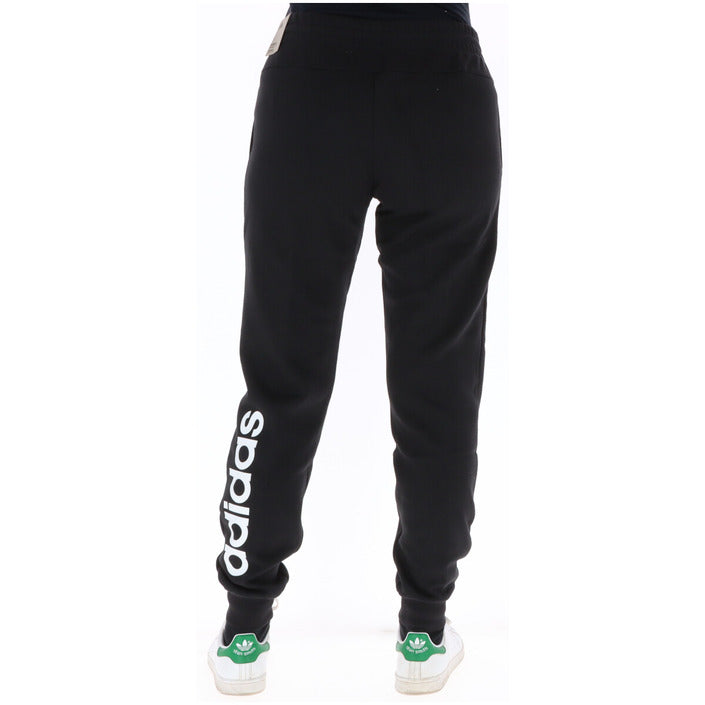 Adidas Women’s Printed Black Trousers | Lace-Up Fall/Winter Pants with Pockets